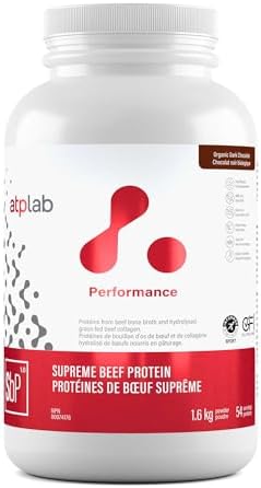 ATP LAB Supreme Beef Protein Powder 1.6kg Chocolate Flavor, 54 Servings, Grass-Fed Bone Broth & Collagen, Dairy Free, Easy to Digest Multipurpose Protein for Active Lifestyles