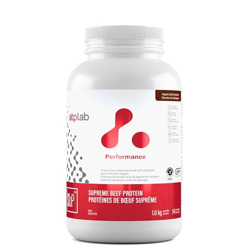 ATP LAB - ATP Supreme Beef Protein Powder Grass Fed 1.6 kg (Chocolate Flavour) - Proteins from Beef Bone Broth and Hydrolysed Grass-fed Beef Collagen