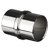 Edelstahl Rohrverbinder für 33,7 mm Rohre - V2A Fitting für Geländer Handlauf Balkon - Verbindung gebürstet Steckverbinder Verbindung Steckverbindung