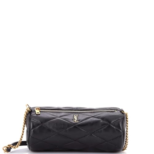 Saint Laurent, Pre-Loved Sade Tube Bag Quilted Leather Small, Black