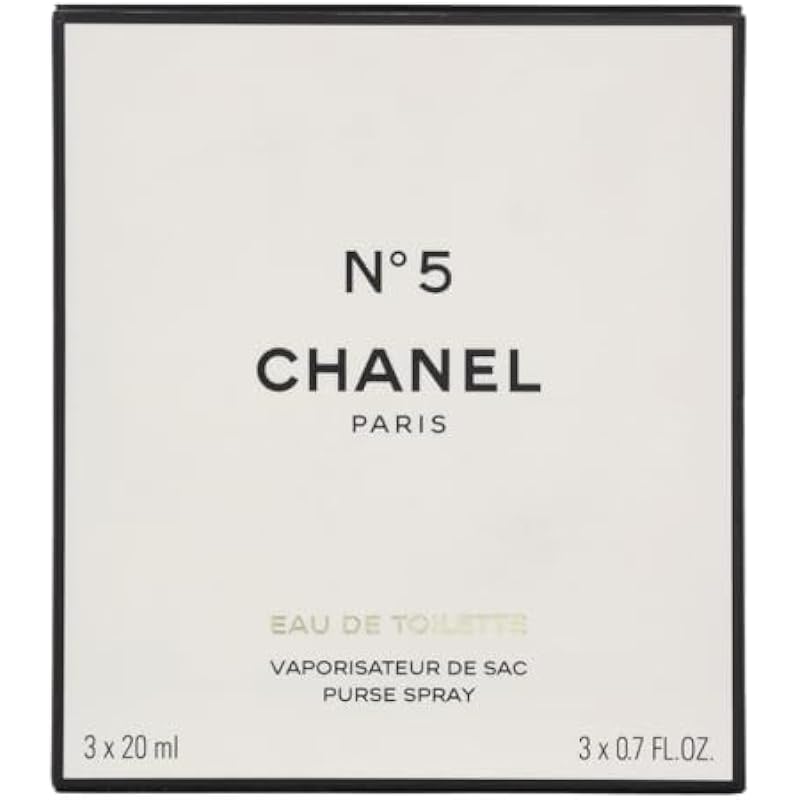 No. 5 by Chanel for Women, Set (Eau De Toilette Spray 0.7 Ounce, Two Eau De Toilette Refills, 0.7 Ounce Each) 상세이미지 3