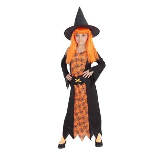 Rubies Disfraz Bruja Telabruja Naranja para niñas y niños, Vestido y sombrero, Licencia Oficial, Traje Bruja para Halloween, Fiestas