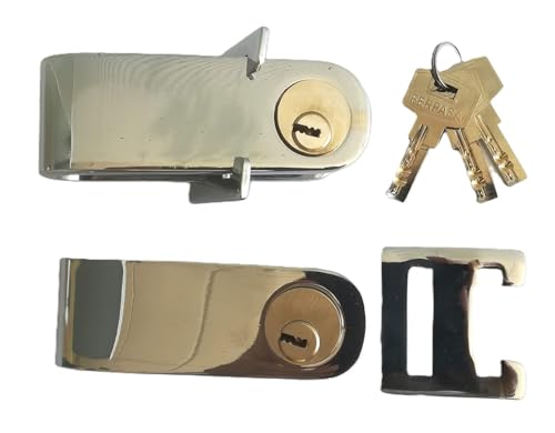 Ferpasa - Candado De Seguridad Cierre Extensible Con Llave De Seguridad Juego 2 Uds. Cierre Reforzado Para Rejas, Cancelas Y Puertas Protección Antirrobo Para Exterior