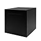 Spardose Schwarz Edelstahl, Spardose Nicht Zum öffnen, 12 x 12 x 12 cm Sparschwein Münzen und Scheine Money Box Sparbox für Erwachsene und Kindergeschenk