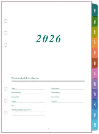 Thboxes Wochenplaner Einlage Personal A6, Kalendereinlagen von Aug. 2026 bis Jul. 2027, 1 Woche auf 2 Seiten mit Tabs, Kalender Planer Organizer Terminplaner für Schule Familien Büro, 17x10,5cm Thboxes Wochenplaner Einlage Personal A6, Kalendereinlagen von Aug. 2026 bis Jul. 2027, 1 Woche auf 2 Seiten mit Tabs, Kalender Planer Organizer Terminplaner für Schule Familien Büro, 17x10,5cm