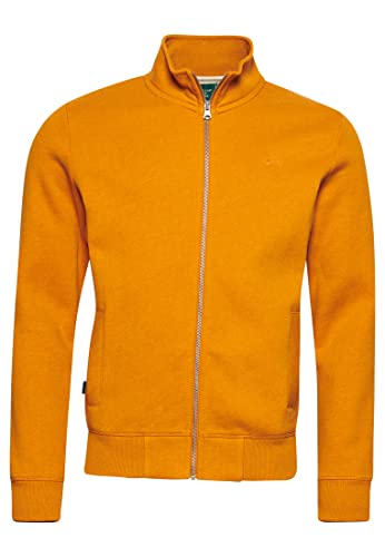Superdry Mens Vintage Logo EMB Zip Track Pullunder, Thrift Gold Marl, M