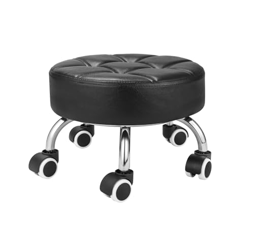 Kaleurrier Low Heigt Rolling Stool: Garage Shop Roller Seats Short Stools