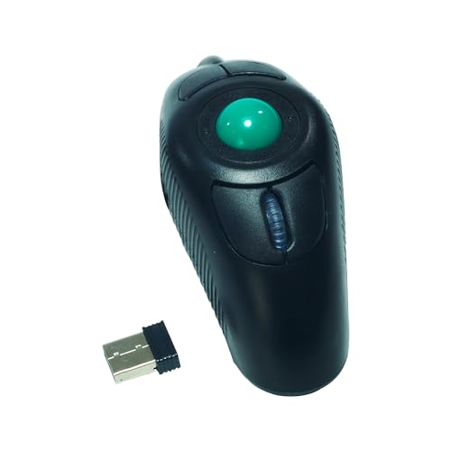 YUMQUA Y-10W 2.4 GHz Portable Finger Handheld Wireless USB Trackball Mouse for PC Laptop Mac Lovers - Thumbnail 4