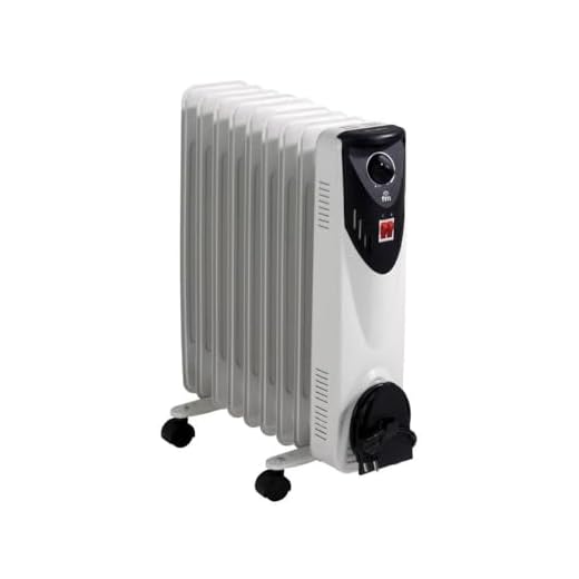 Genérico - Radiador de Aceite - 55 cm Altura - Ideal para Mesa Camilla - Modelo FMBR - Tres Potencias Disponibles - 1000W, 1500W, 2000W - Termostato y Temperatura Regulable (1500 W)