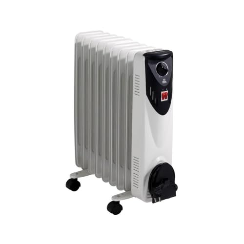 Genérico   Radiador de Aceite   55 cm Altura   Ideal para Mesa Camilla   Modelo FMBR   Tres Potencias Disponibles   1000W, 1500W, 2000W   Termostato y Temperatura Regulable (1500 W)