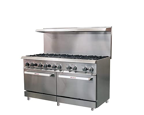 Ikon Ir-10-60 59.9' 10 Burner Commercial Gas Range Stove With Two Static Ovens #TOP21