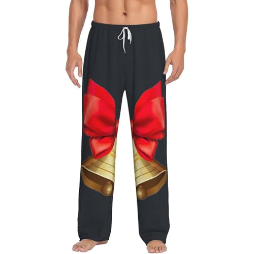 Offrez un pantalon de pyjama chaud en flanelle pour homme avec motif cloches de Noël