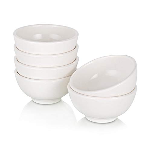 Hinomaru Collection - Juego de 6 cuencos de arroz de porcelana blanca (10 cm de profundidad x 2,25 cm de alto x 100 ml) Cover