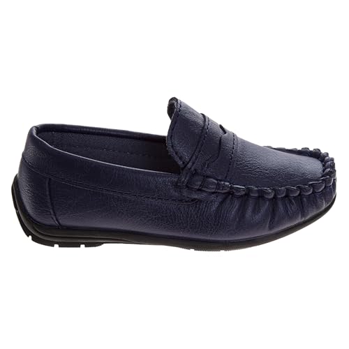 Image of Josmo Boys Moccasin Driving Loafers - Casual Dress Penny Slip On Boat Shoes (Sizes: 5-10 Toddlers / 11-13 Little Kids / 1-5 Big Kids)