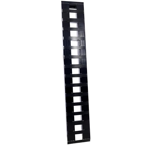 Rampas para carga pesada con gancho de fijación superior, rampa universal para motocicleta, tractor, ATV/UT 84" x 14" 8800 lbs, par de 2 rampas de aluminio con recubrimiento negro miniatura 5