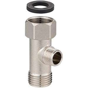 Hibbent G1/2-G1/2-9/16"-Adapter für WC-Bidet-Aufsatz, passend für EU-Standardgröße, Messing