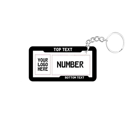 Image of Gel Number Plate Keychain for Car & Bike