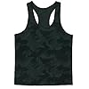 Lehmanlin Men's Stringer Tank Top Y Back Muscle Bodybuilding Gym Shirts (Print - Black 2XL) #5