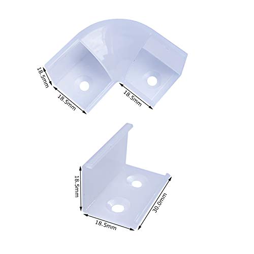Litever 90 Degrees Corner Connectors, ONLY for Litever Slim V Shape LED Strip Aluminum Channels, Screws Included, LL-016-90D