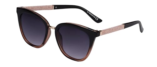 SQUAD Gafas de sol Para Mujer, Anteojos de sol Señora Fashion Cuadradas con purpurina rosa 100% protección uv400