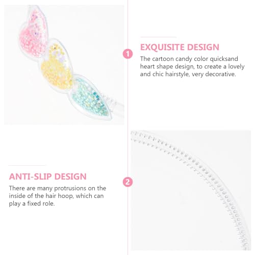 UPKOCH 5 Peças De Tiaras Transparentes Em Formato De Coração Para Tiara Com Glitter Com Dentes Antid