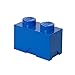 Produktbild LEGO Aufbewahrungsstein, 2 Noppen, Stapelbare Aufbewahrungsbox, 2,6 l, blau