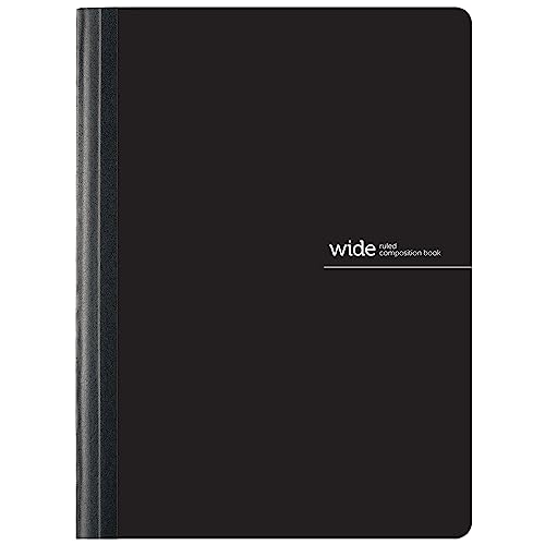 Office Depot® Brand Poly Composition Book, 7 1/2" x 9 3/4", Wide Ruled, 160 Pages (80 Sheets), Black