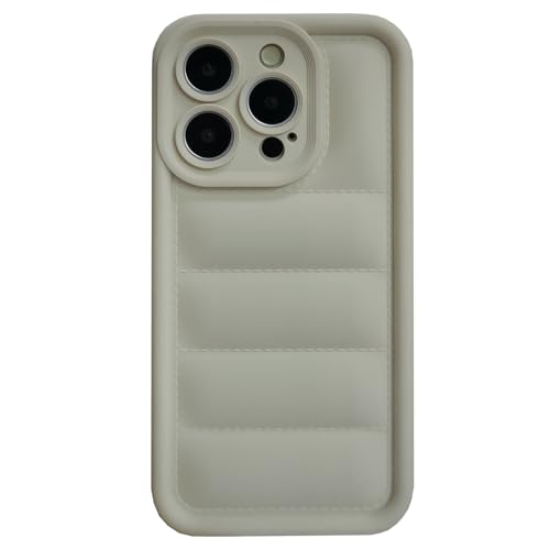 SNZ Funda para iPhone 12 Pro, diseño de chaqueta acolchada, funda protectora de TPU suave y delgada con protección de cámara, funda duradera para teléfono, [antiamarilleamiento] a prueba de golpes,