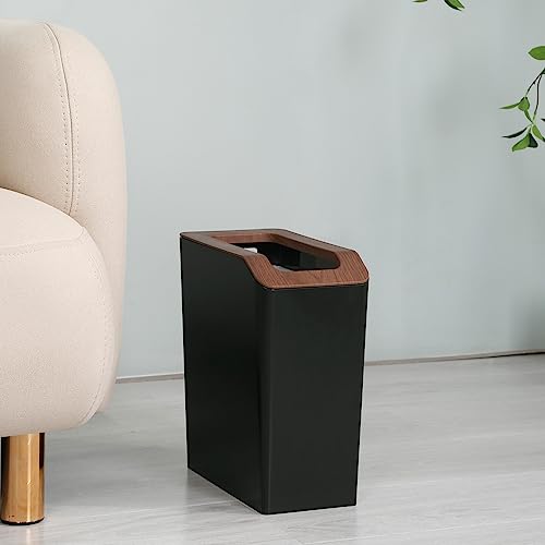 Home Zone Living Kleiner Abfalleimer, schmaler, rechteckiger Abfalleimer mit offenem Deckel, Serene Green, Virtuoso Collection, 2 Stück – Bild 8