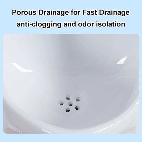 Urinal comercial de cerámica Gtzly para hombres, sistema de descarga de alta eficiencia, urinal empotrado en pared con válvula de descarga manual miniatura 4