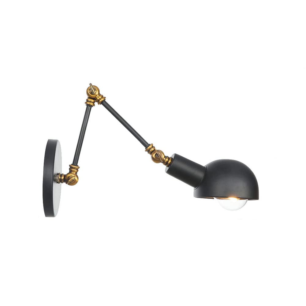 FYZDLAOR Hardwired Industrial Wall Sconce,Industrial Style Wrought Iron Long Arm Sconces,for Kitchen Bedroom wayaisle Stairs Corridor Balcony Restaurant Bar