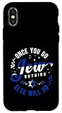 Installation facile Hanukkah Or Once You Go Jew, Rien d\'autre ne fera l\'affaire Coque pour iPhone X/XS