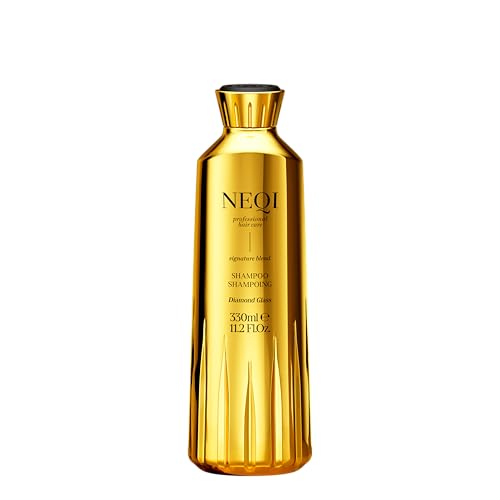 NEQI Diamond Glass Champú iluminador con verbasco – Limpieza suave e hidratante – Brillo intenso y cabello sedoso – Todo tipo de cabello – 330 ml