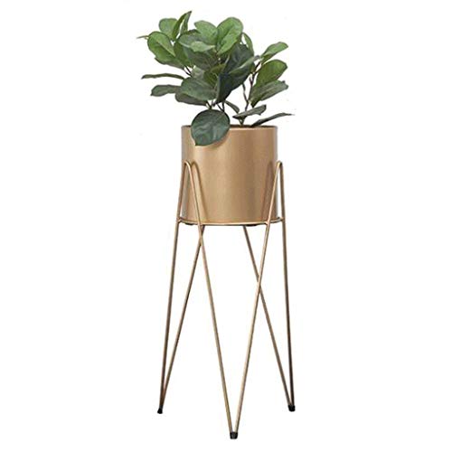 Support de pot de fleurs au sol en fer durable au design épuré