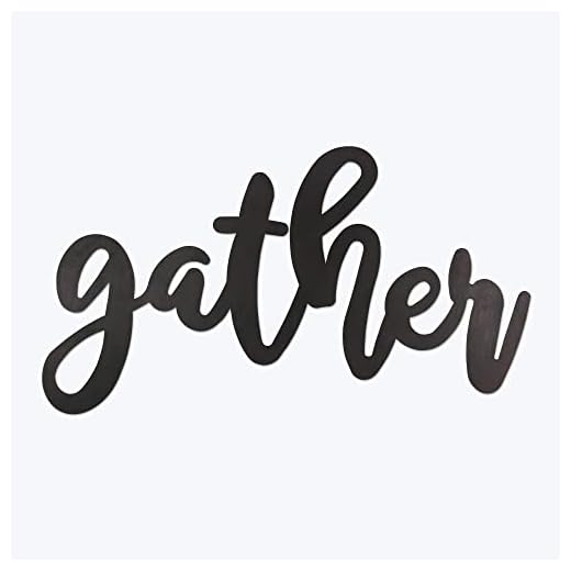 Young's Inc. Metal Gather Wall Sign - 36'' W x 19'' H - Kitchen Wall Decor - Wall Decorations for Living Room