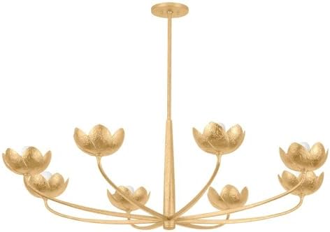 Troy Lighting F2048 Arcata 8 Light 55" Wide Chandelier - Vintage Gold Leaf