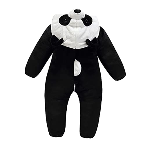 Didiseaon 1 pieza Mono de Franela para Niña de Panda con Capucha Traje de Invierno Pieza Ropa de Recién Nacido Manga Larga y Divertido para Invierno