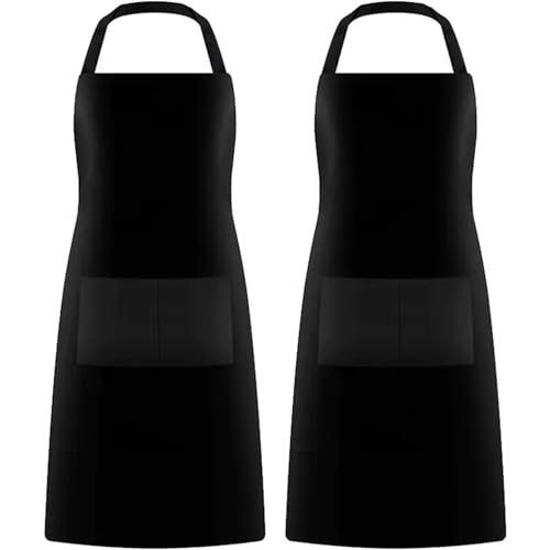 GREEN LIFESTYLE 12 Pack Bib Apron - Unisex Black...