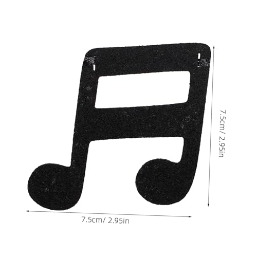 Guirnalda de notas musicales en fieltro y plástico para decoración de cumpleaños 3