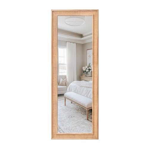 Rattan Full-Length Mirror with Wicker Frame