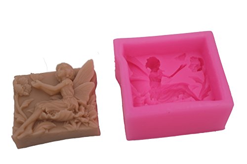 Longzang Fairy Flowers Play With Butterfly Art Silicone Craft Diy Handmade Soap Molds (S047) #TOP3