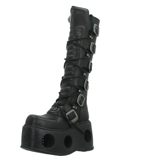 New Rock M272 S2 Noir bottes de festival et concerts metal pour un look underground urbain