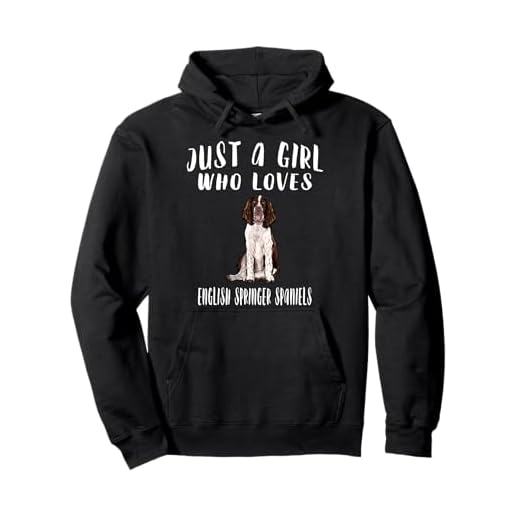 Im Just A Girl Who Loves English Springer Spaniels Dog Lover Pullover Hoodie