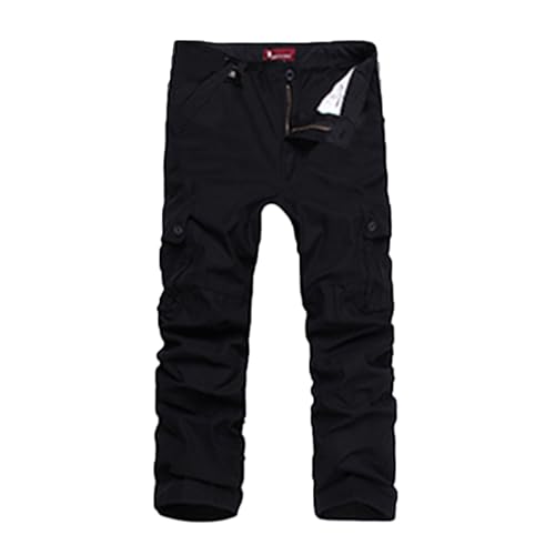 Pantalon cargo d'été pour homme grand taille pantalon de travail léger coton uni