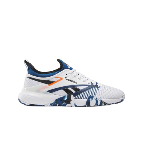 Reebok FTWR - Zapatillas Unisex Nano Court, Color Blanco, Negro y Azul atlético, Talla 35 EU