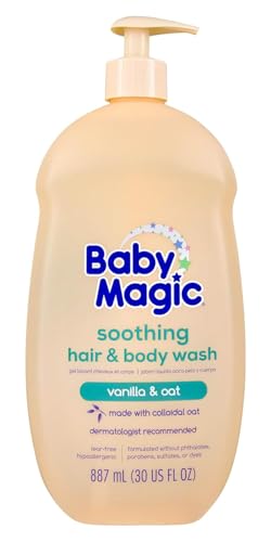 Baby Magic Soothing Hair & Body Wash, Vanilla & Oat Scent, 30 Fl Oz