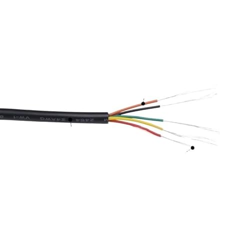 2M 28 26 24 22 20 18 16 AWG UL2464 Sheathed Wire Cable Copper Signal Cable 2 3 4 5 6 7 8 10 Core Soft Electronic Audio Wire (Color : 26AWG, Size : 4 Cores)