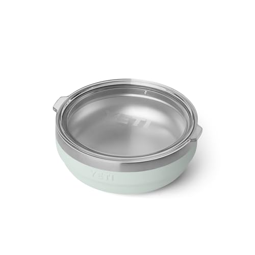 Image of YETI Rambler Low Bowls, Vacuum Insulated, Stackable and Nestable Stainless Steel Bowl with Lid, 0.7 Quart, Ridgeline