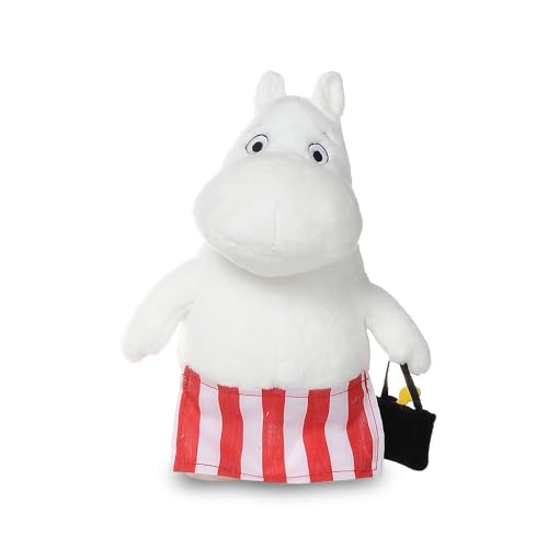 Peluche Moomin Moominmamma Aurora 13203 de 16,5cm en blanc doudou original