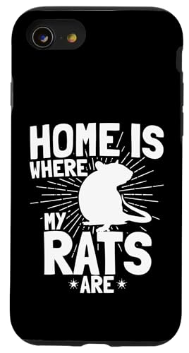 Home Is Where My Rats Are Fancy �l�Y�~������ �������� �X�}�z�P�[�X iPhone SE (2020) / 7 / 8 �p
